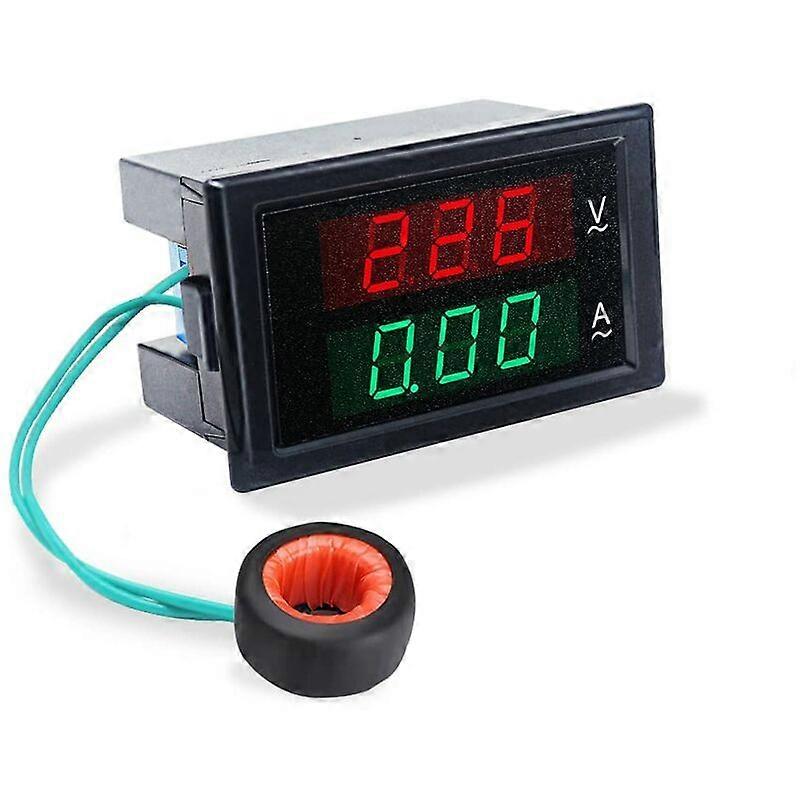 Digital Voltmeter Ammeter AC 80-300V 0-100A Voltage Current Meter Volt Amp Display Voltmeter Amperage Multimeter 2 in 1 with Current Transformer