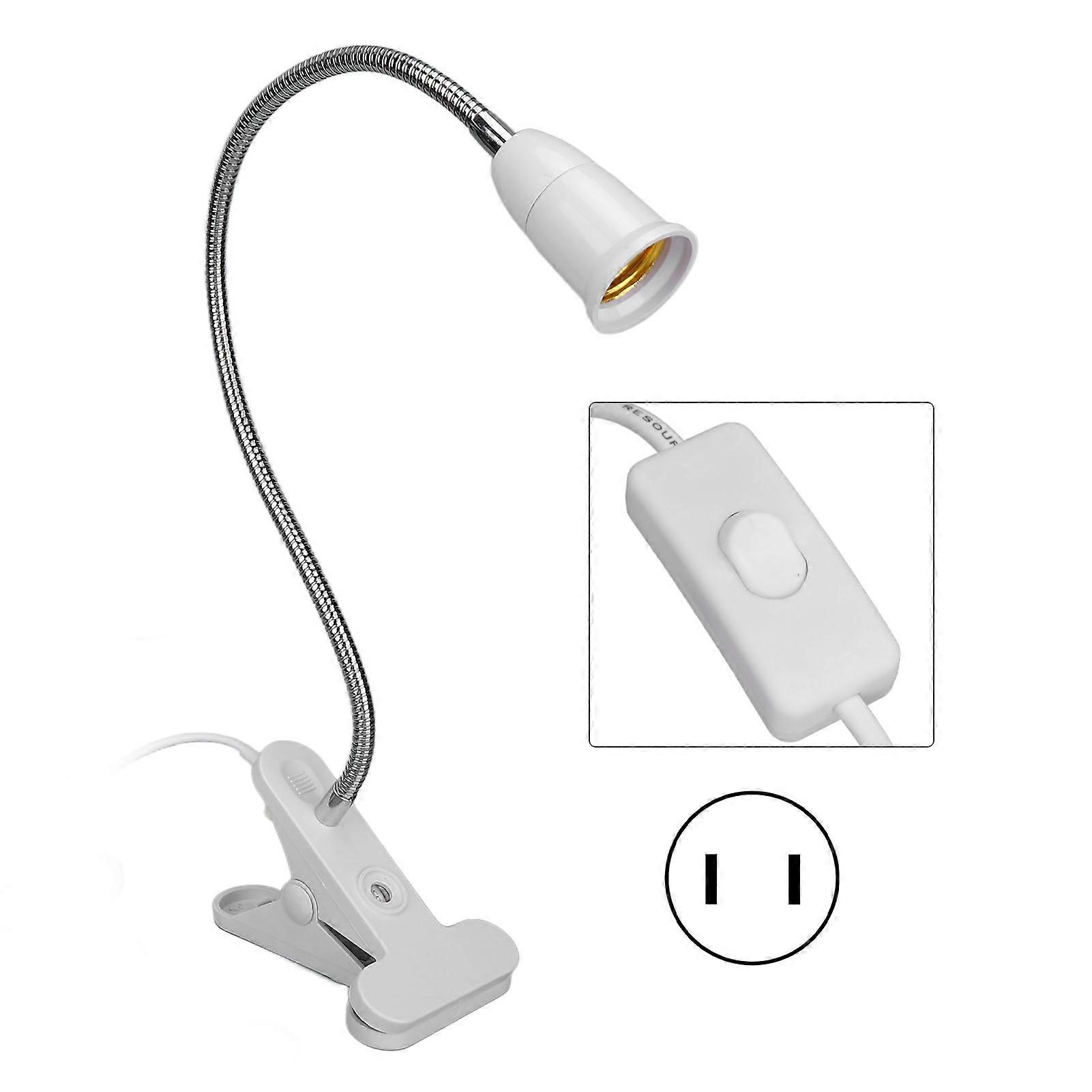 Desk Clip Clamp Lamp Holder Led E27 Light Socket Adjustable Neck Clip Lamp Holder 110v250v Us Plug