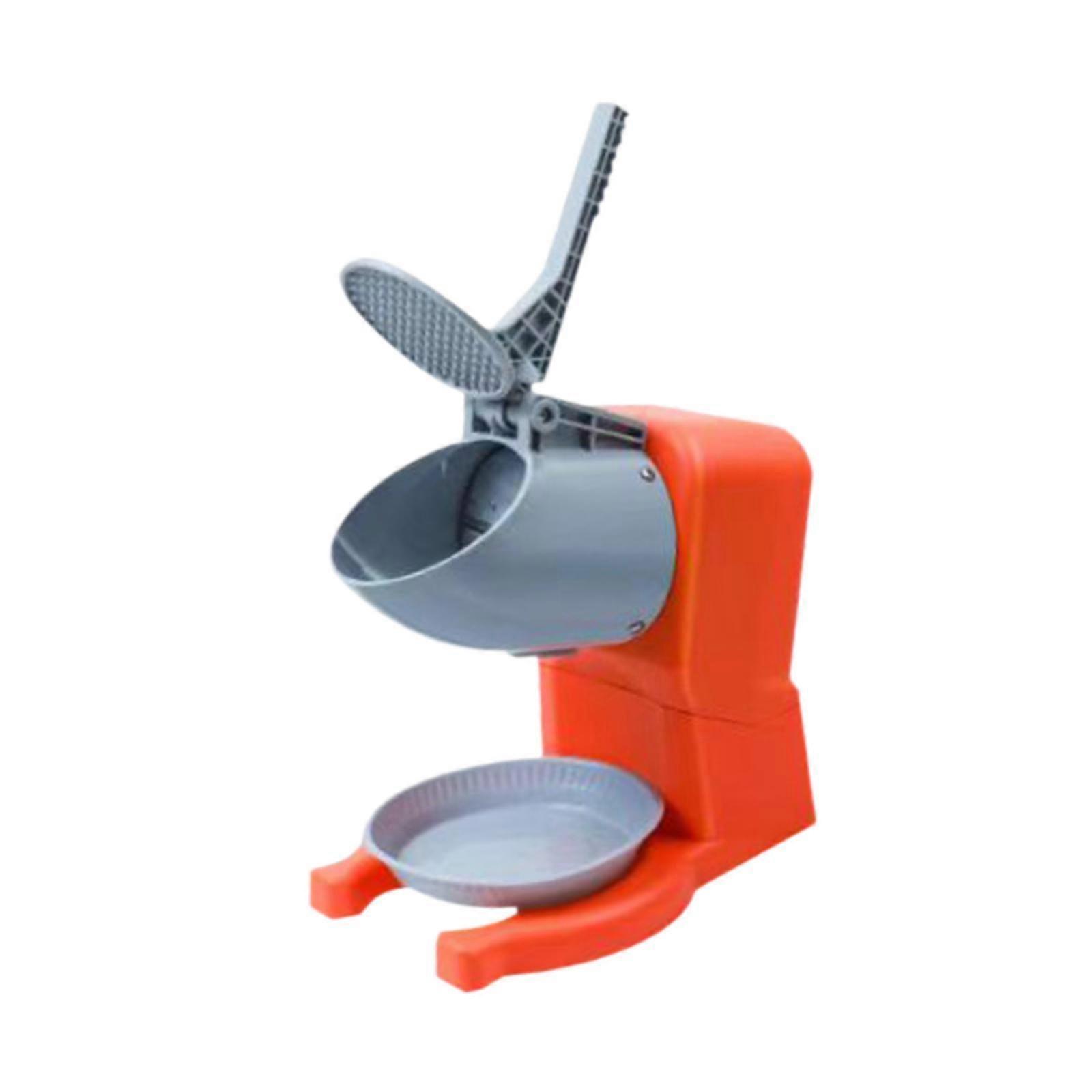 آلة حلق الثلج الكهربائية محول الاتحاد الأوروبي المنزلية لمطبخ التخييم في الهواء الطلق برتقالي PP