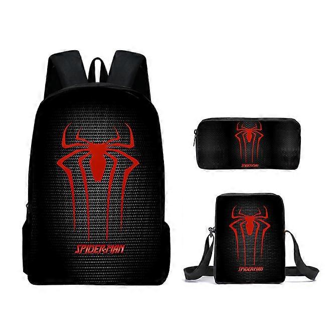 Kids 3Pcs/Set Spider Man Backpack Bag Lunch Bag Pencil Case School Travel Gift