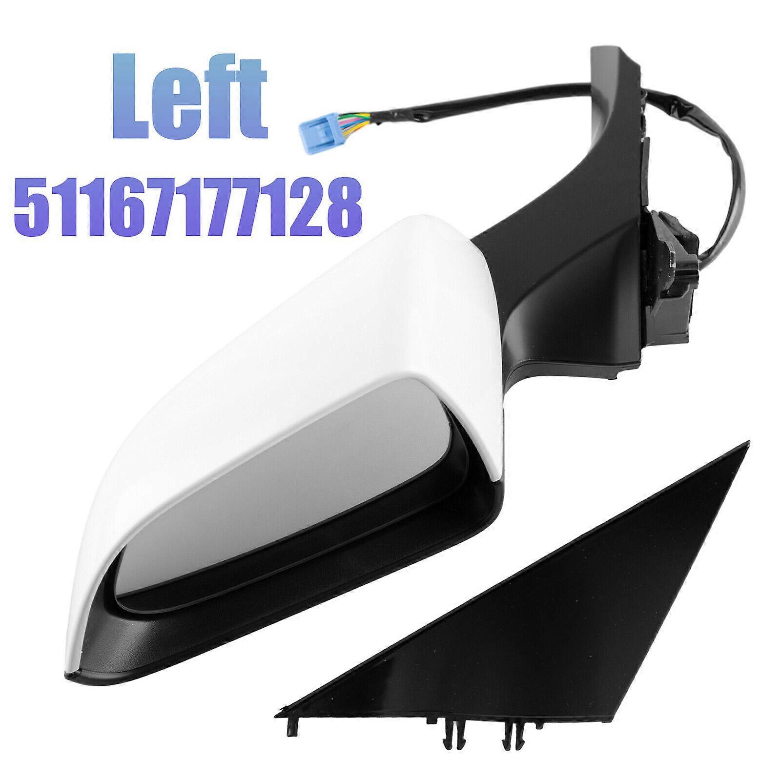 White Left Driver Side Mirror Power Fold Heated For Tesla Model 3 51167177128 NO.0969