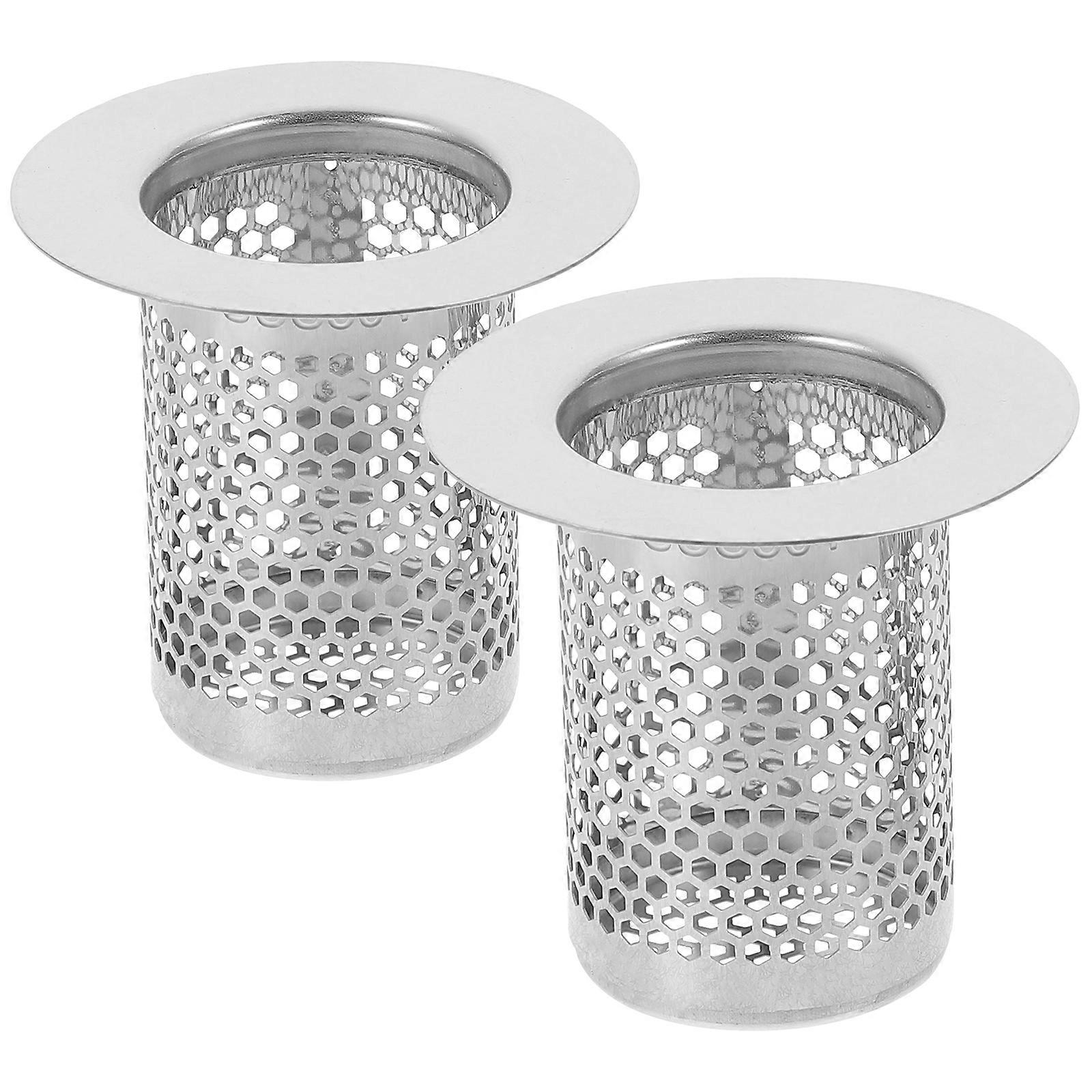 2pcs  Drain Filter Net Sewer Strainer Net Metal Drain Filter Mesh Floor Drain Strainer Mesh