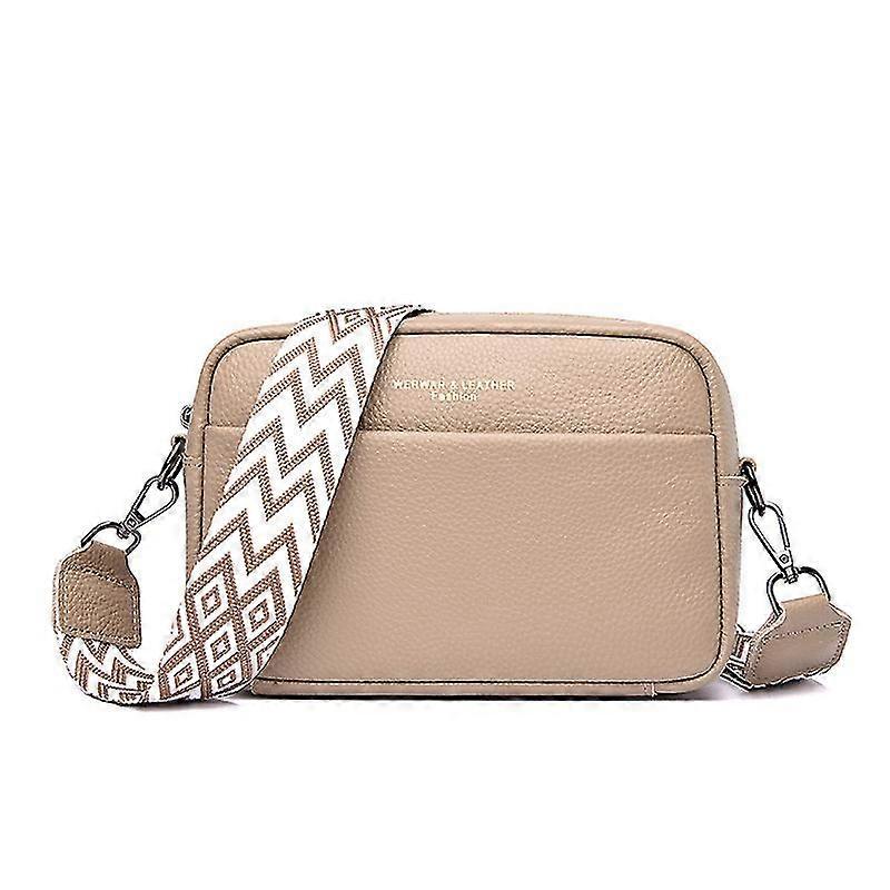 Bag New Fashion Simple Single Shoulder Crossbody Bag Head Layer Cowhide Small Square Bag