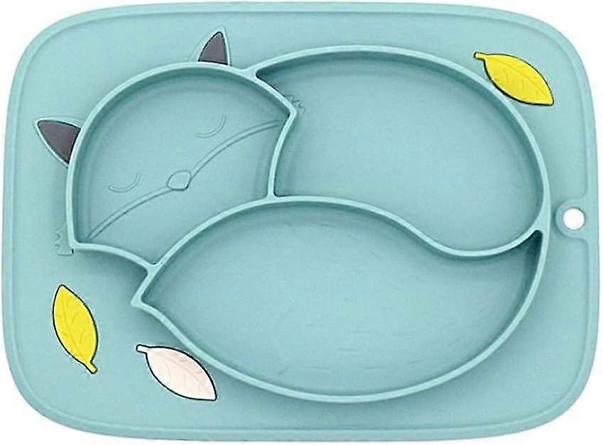 لوحة السيليكون مع المدمج في Placemat للرضع - لوحات سيليكون طفل مقسمة - طفل