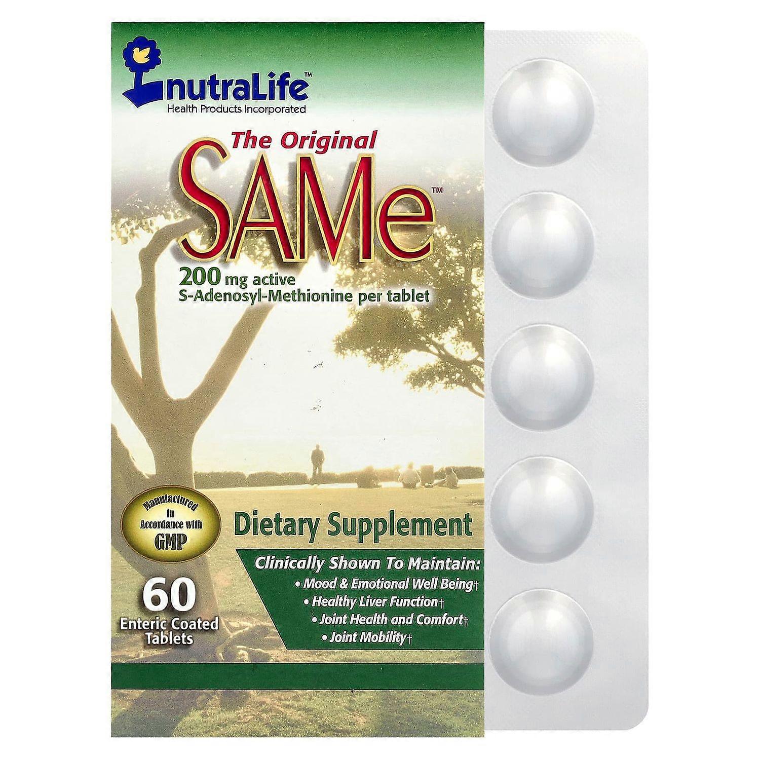 NutraLife, The Original SAMe‚Ñ¢, 400 mg, 60 Enteric Coated Tablets (200 mg per Tablet)