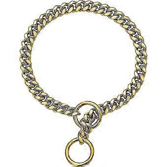 Gold Dog Chain Collar 10mm Choke Collar Stainless Steel Metal Collars Silp Choker Chain For Small Me