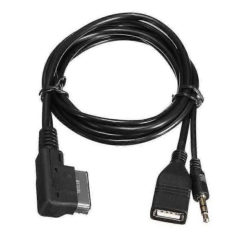 Audio AMI USB 3.5mm Aux Cable 3.5mm USB Adapter AMI MMI Audio Music Interface Cord Charger Cable for S5 Q5 Q7 A3 A4L A5 A1 (1pc)