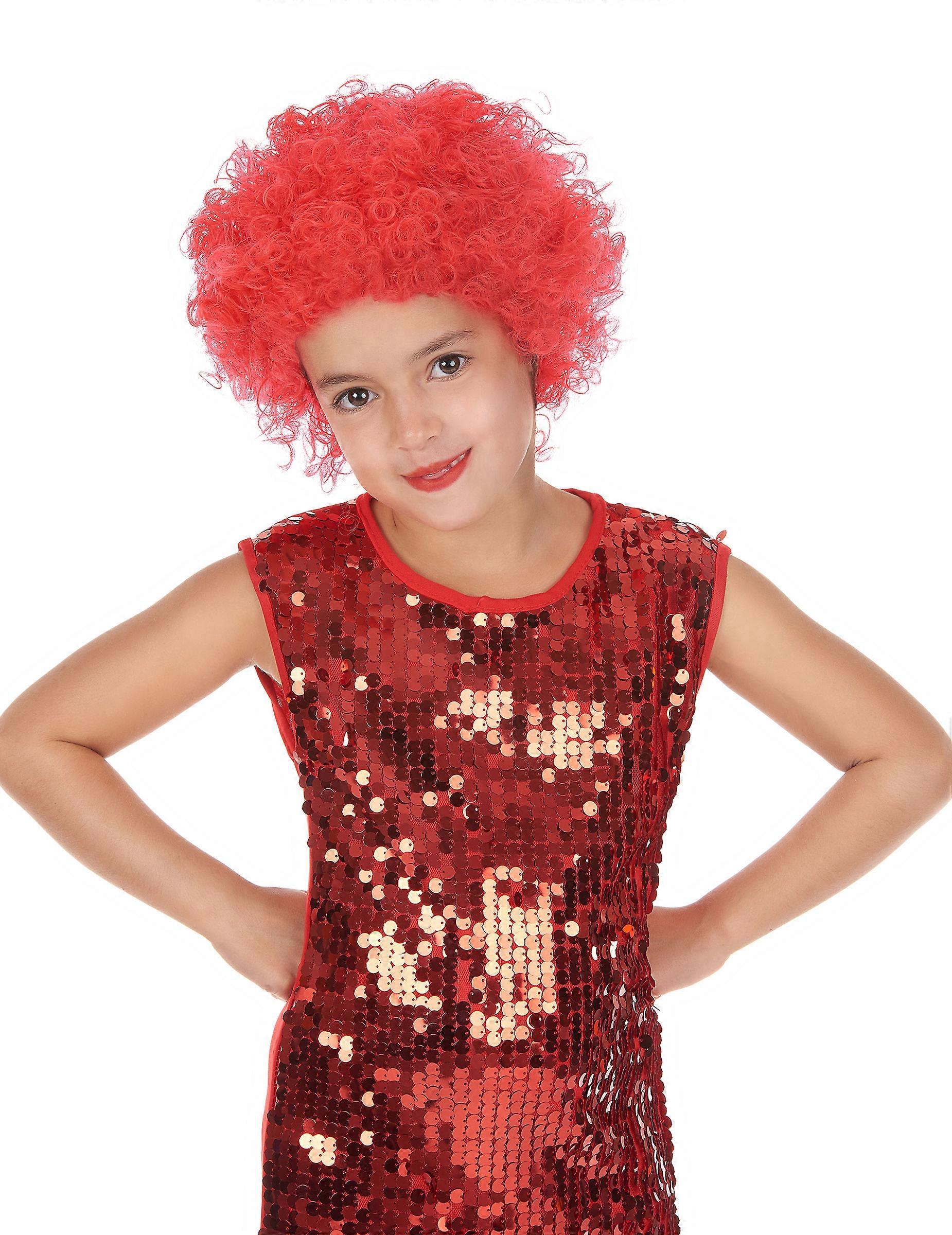 Red child disco wig