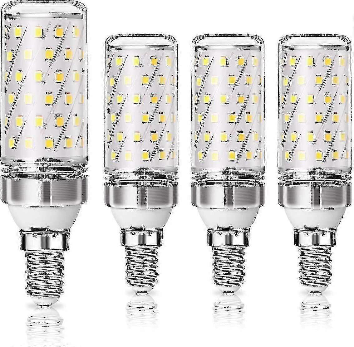 4 Pack E14 Led Bulb 12w 1200lm Halogen Lamp Equivalent 100w 3000k Warm White Ac220-240v