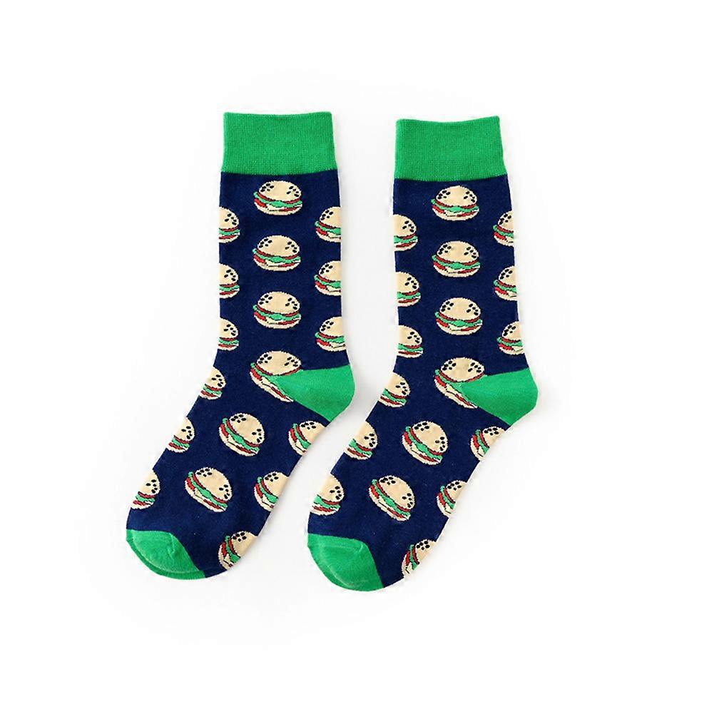 Unisex Socks Fruit Pattern Mid Tube Cotton Socks Fun Coloured Cuddly Socks