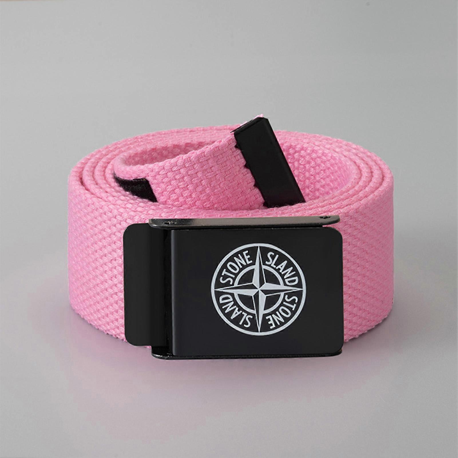 Men's Woven Canvas Belt Decorative Wild Belt with Automatic Closure Buckle for Jeans Pants Slim Belt