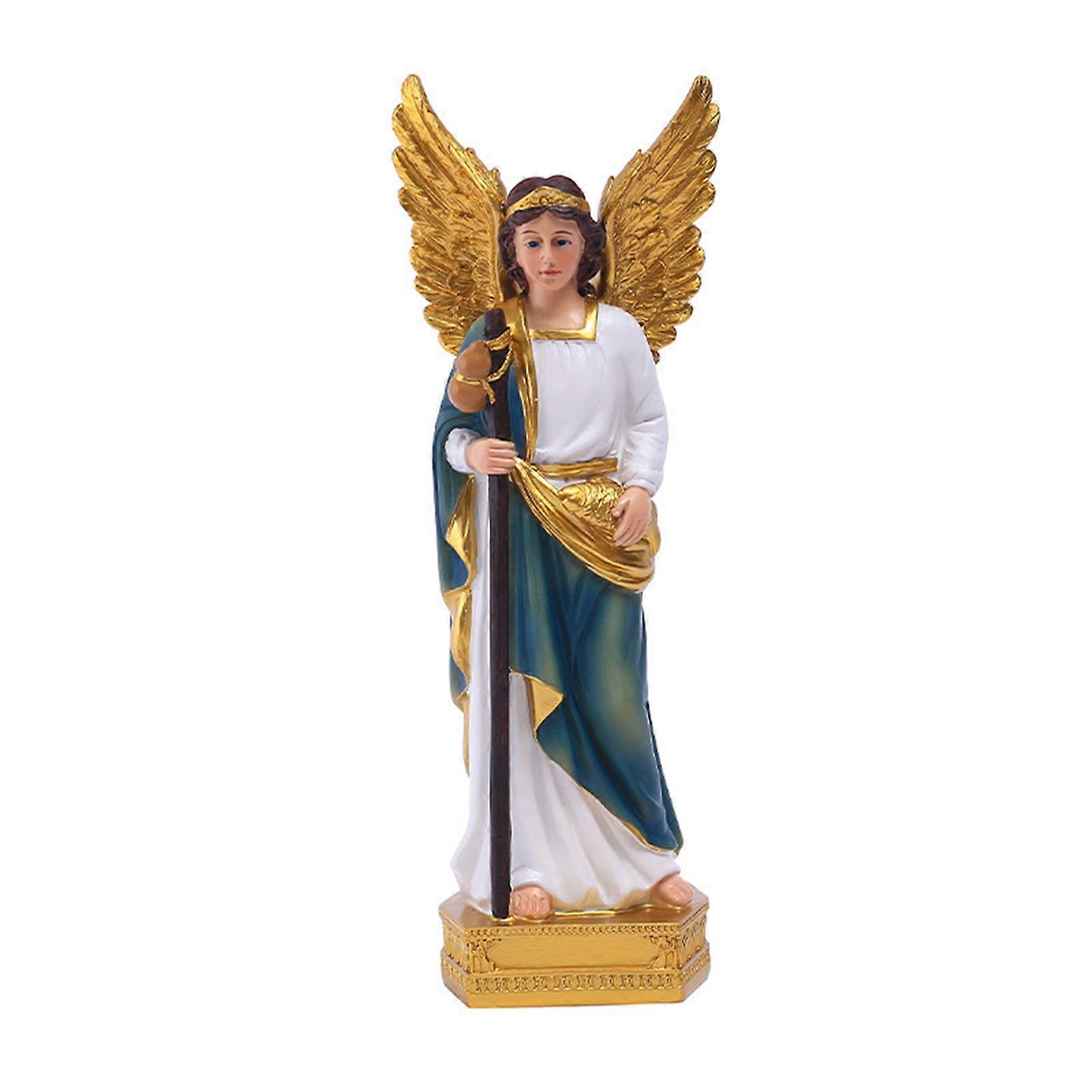 Saint Raphael Figurine Exquisite Design Vivid Pattern for Living Room Study Supply