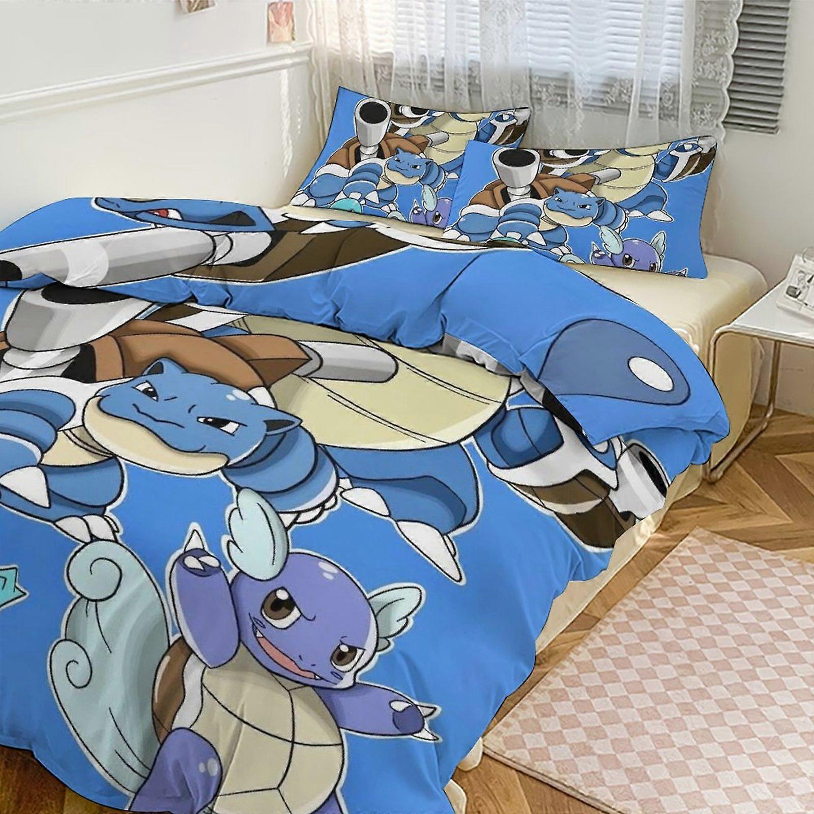 g694 Squi_rtle Print Bedding Set Pattern Duvet Cove Set 3 Pieces 1 Quilt Cover And 2 Pillowcases for Women Men Teens 86x70"" tq694