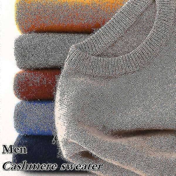 Men's Cashmere Sweater Autumn Winter Soft Warm Knitted Pullover Knitted Sweater