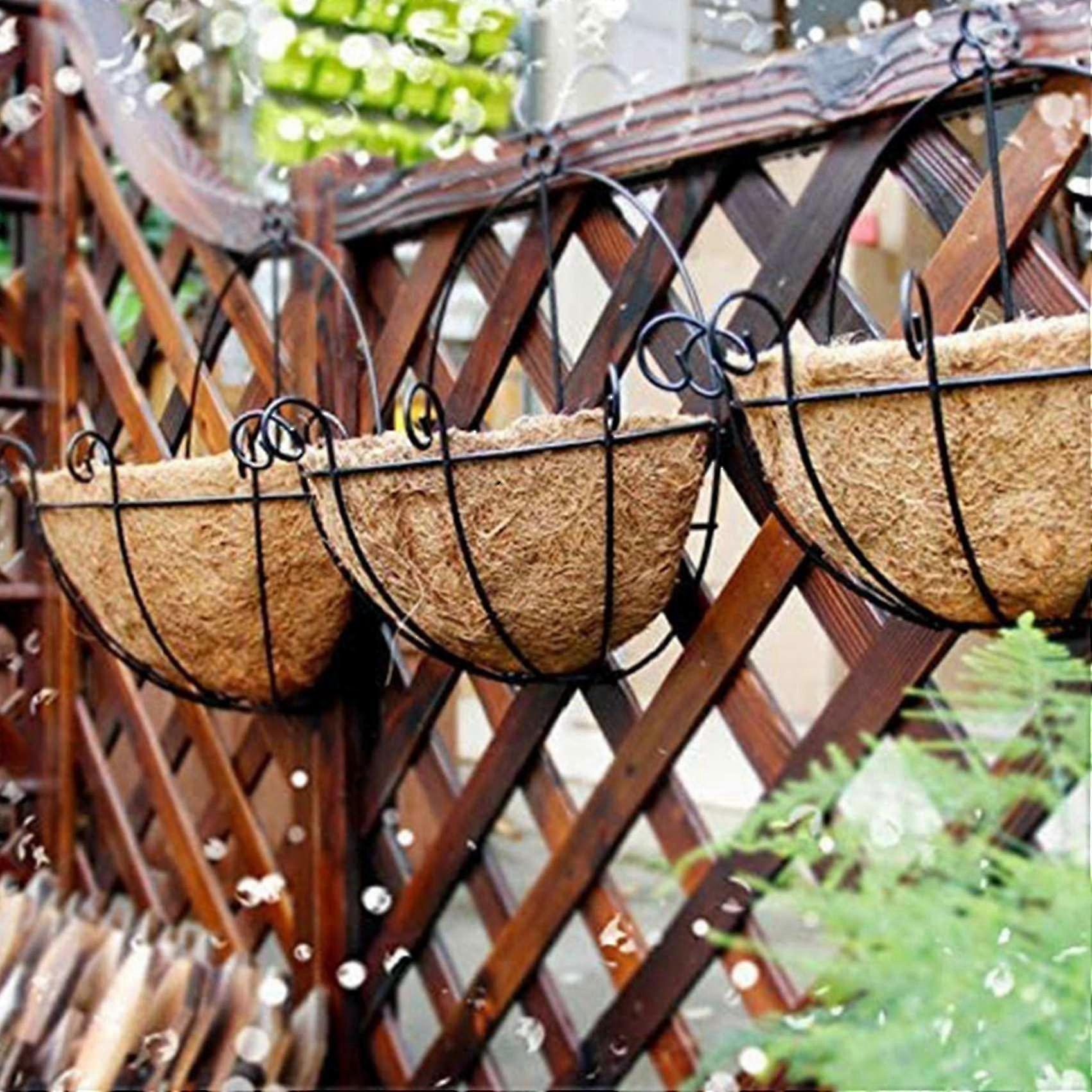 Half Circle Planter Coco Fiber Liners Compatible With Wall Baskets 2pack 14 Inch