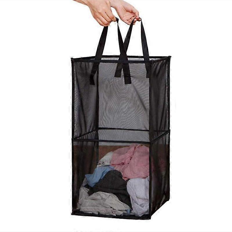 Mesh Popup Laundry Hamper With Handles, Portable & Durable Collapsible