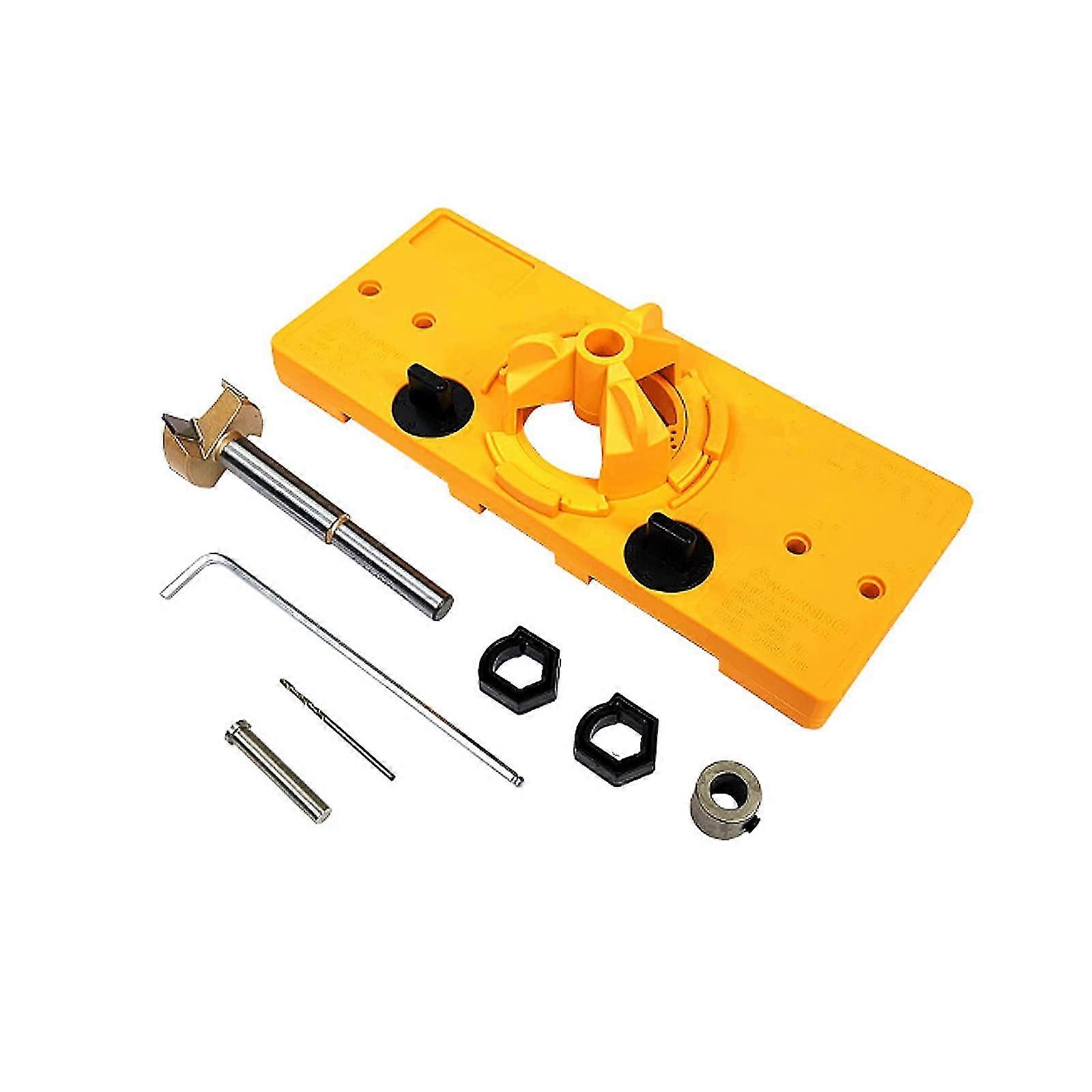 35mm Invisible Hinge Drilling Rig Hinge Hole Fixing Hinge Drill Guide With Limit Ring Locating Rod Drill Wrench For Woodworking