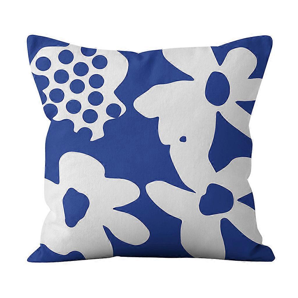 Nordic Style Linen Throw Pillow for Case Modern Minimalist Abstract Geometric Face Flower Drawing Art Cushion Cover Deco