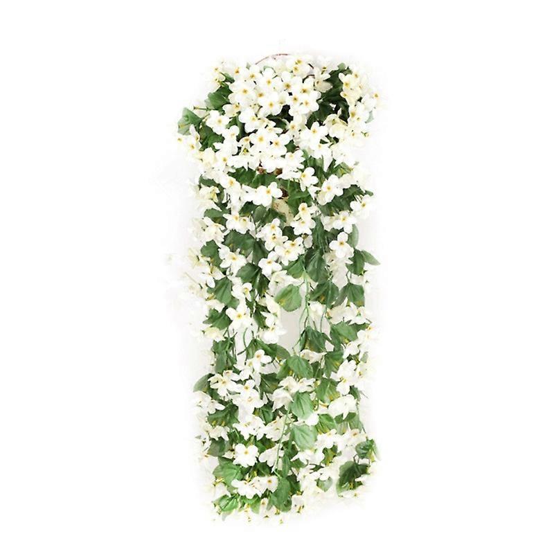 2pcs Artificial Hanging Violet Wall Decorative Ornament Accessory