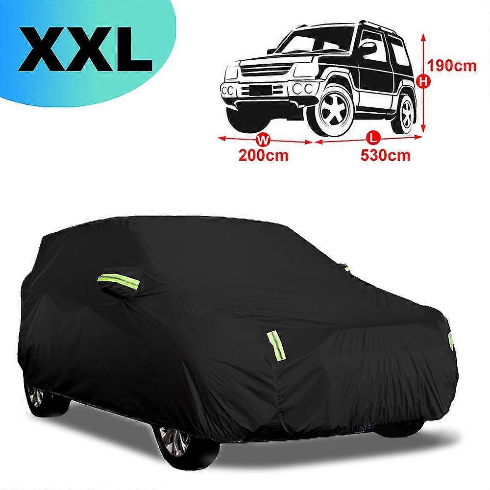 Universal Suv Full Car Covers Outdoor Waterproof Sun Rain Snow Protection Uv Car Zipper Design Black Car Case Cover S-xxl