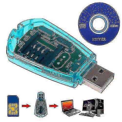 Usb Cellphone Standard Sim Card Reader Copy Cloner Writer Sms Backup Gsm/cdma+cd