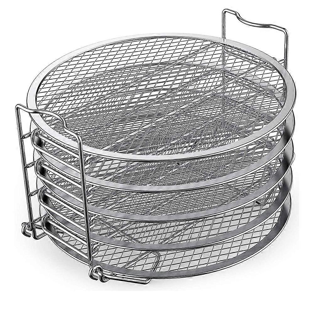 Dehydrator Rack for Ninja Foodi Accessories, 6.5 Quart and 8 Quart Pressure Cooker and Air Fryer - Stainless Steel Cooking Rack with Five Stackable L
