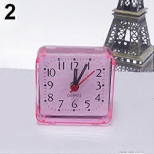 Bed Travel Mini Portable Compact Square Quartz Beep Table Silent Alarm Clock