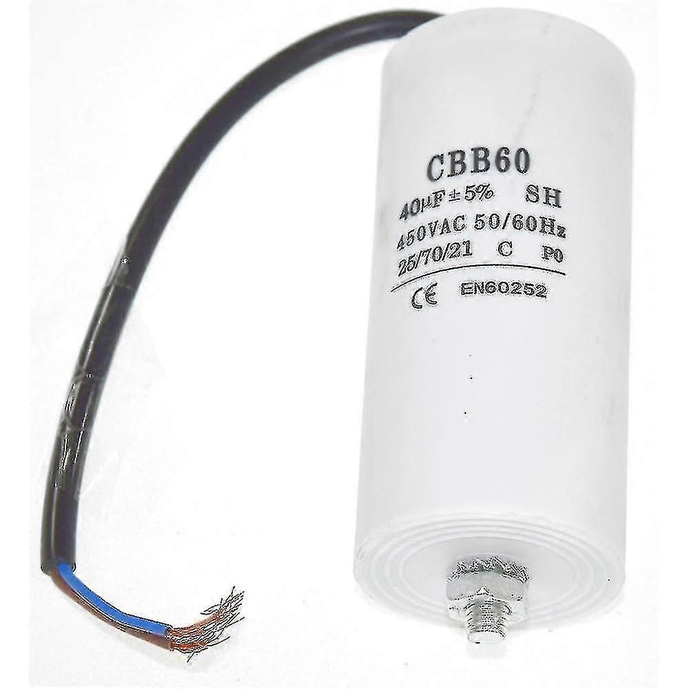Universal 40uf Capacitor With 22cm Cable Connectors