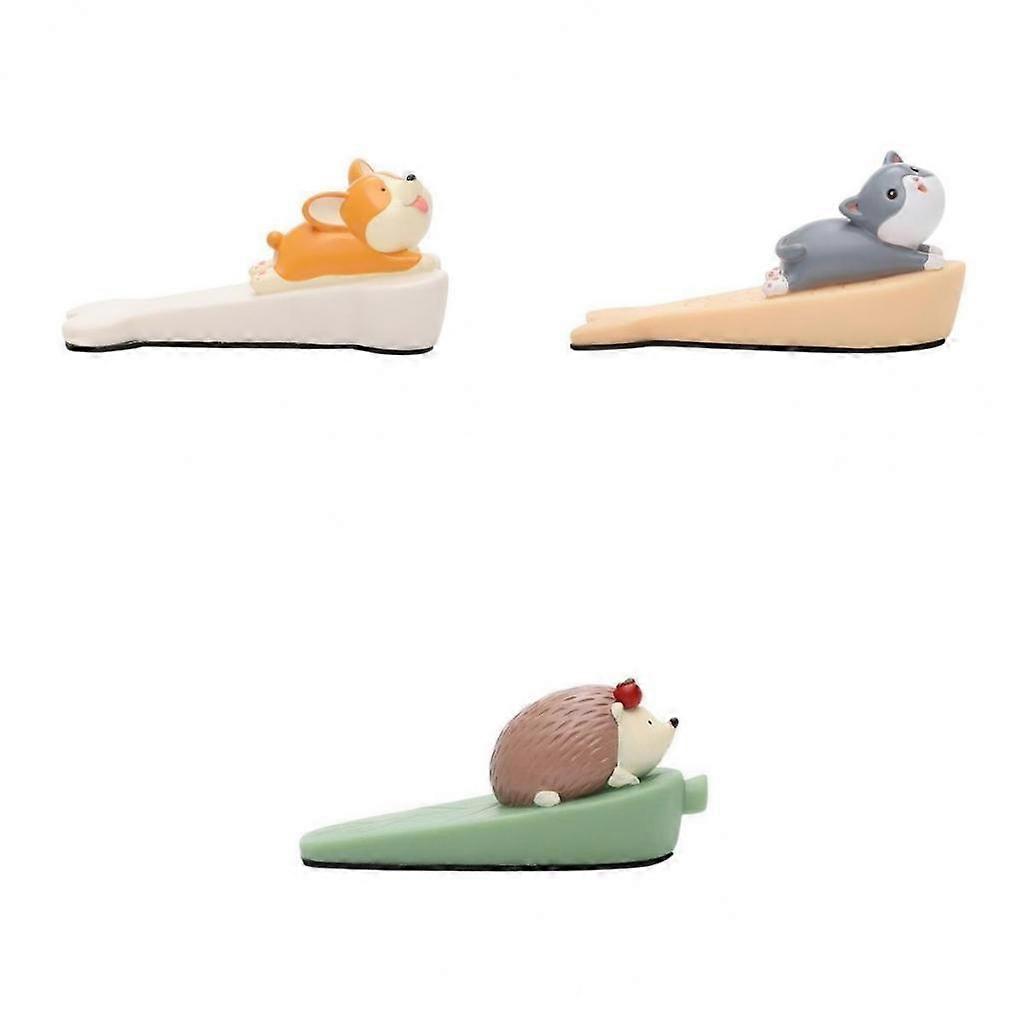 3x PVCドアストッパー保護フィンガープロテクターベビードア用動物の形