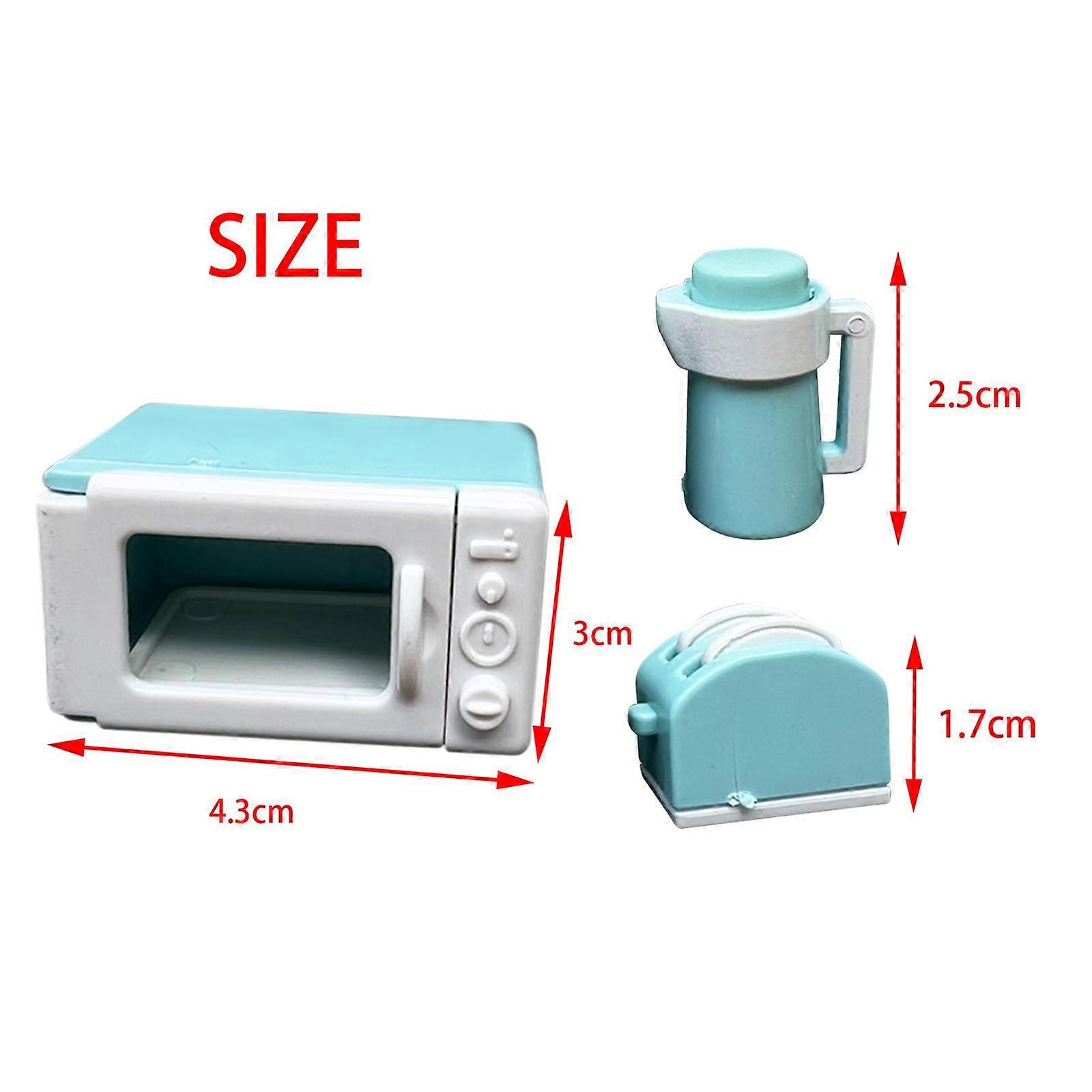 3x Dollhouse Kitchen Bread Machine Role Play Accessories