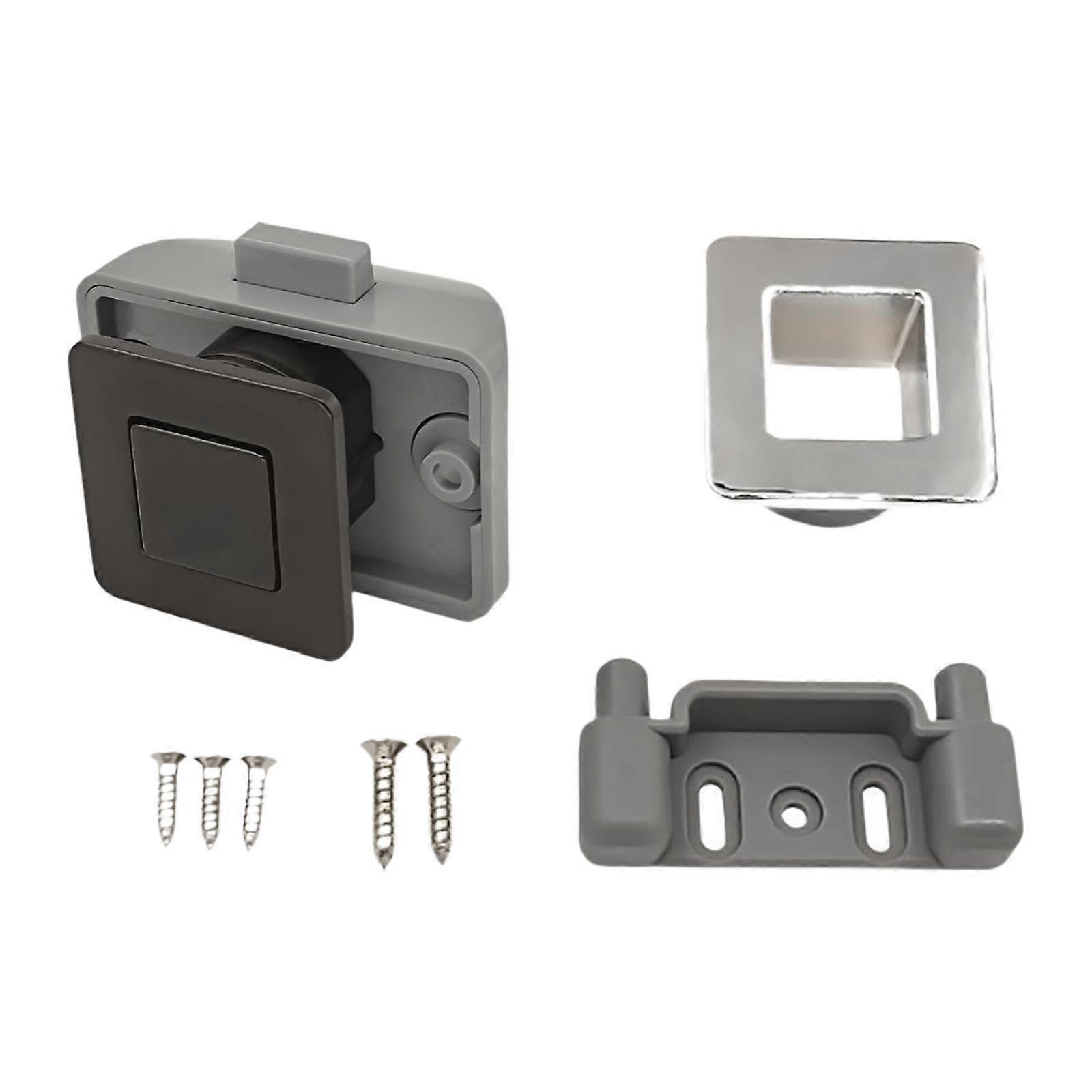 Push Button Lock Accessories Campers Car Push Lock for Drawer Home Boat Bright Chrome
