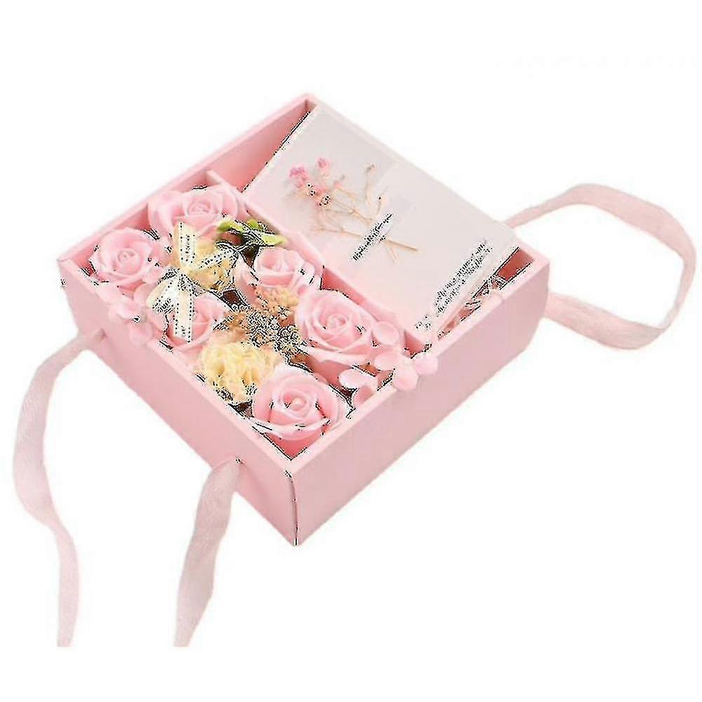 High-quality Soap Flower Gift Box Birthday Romantic Ideas(pink)