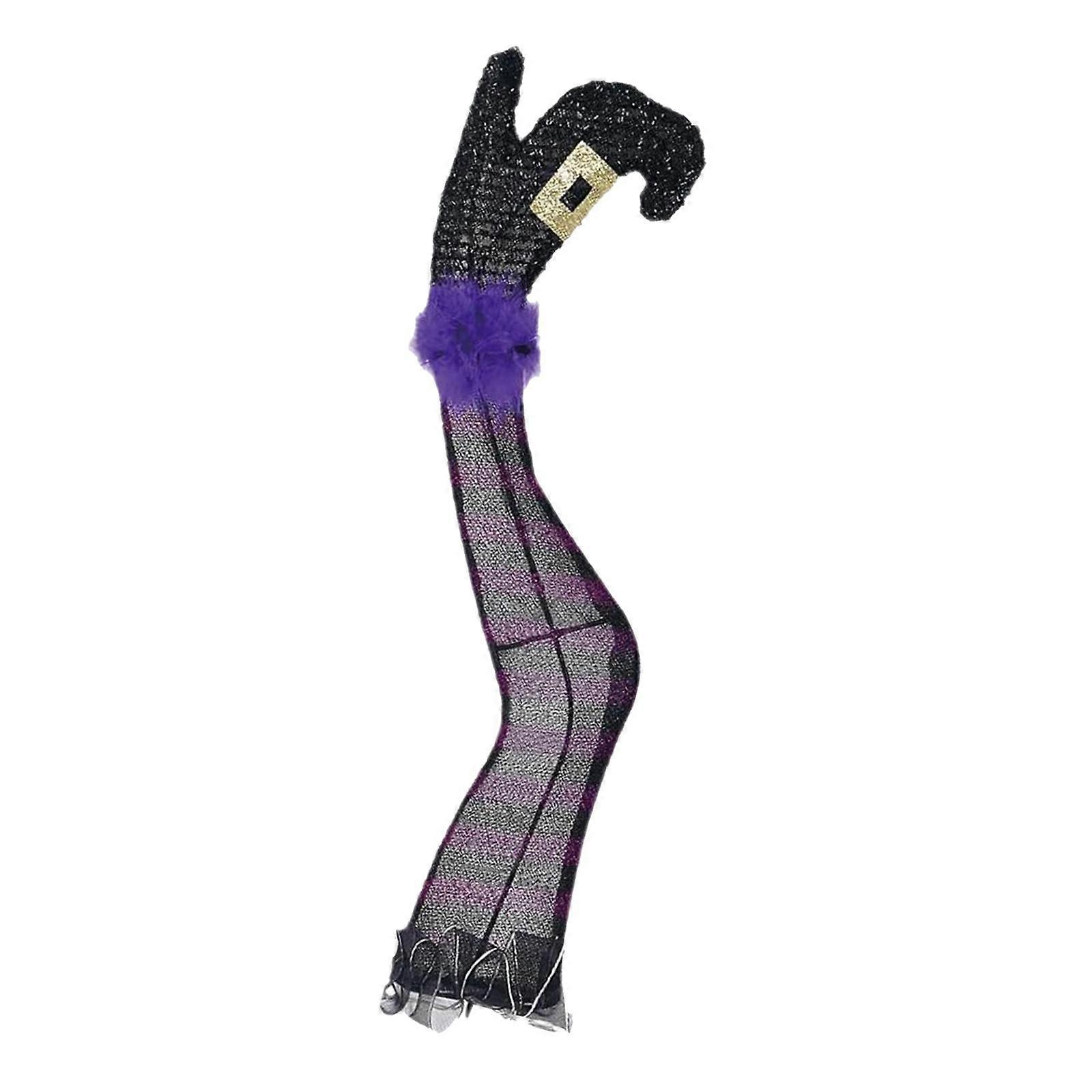 Halloween Lighted Witch Leg Garden Decoration for Courtyards Patio Courtyard