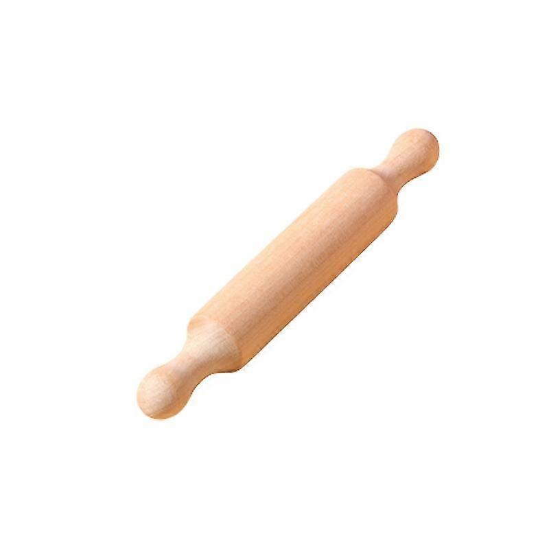 Classic Mini Wooden Rolling Pin,Rotating Centre Dough Roller with Handles for Kitchen Crafting