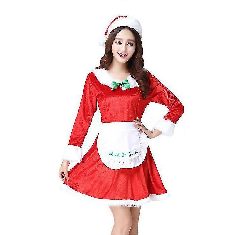 3-piece ladies' Mrs. Claus costume set