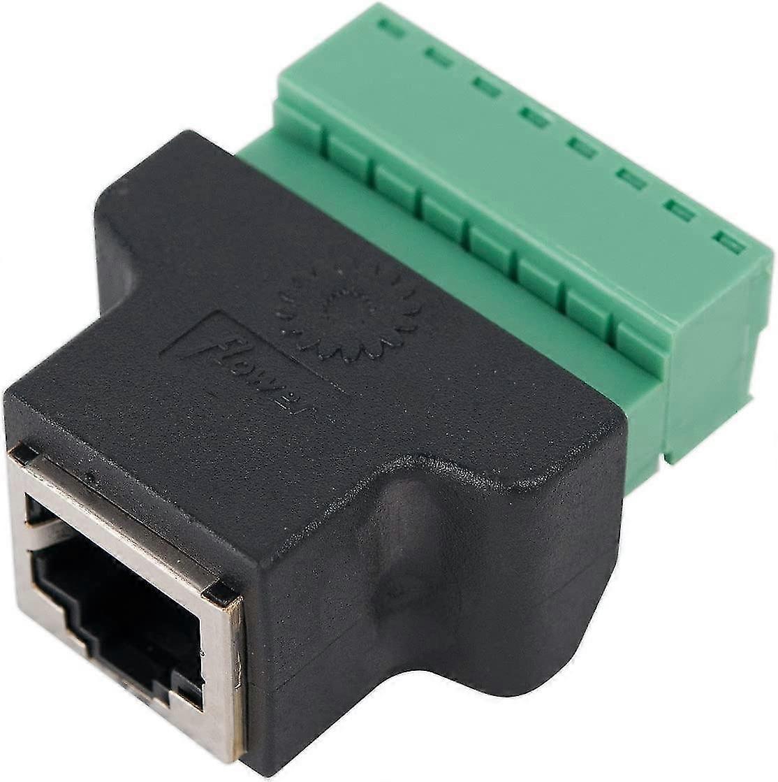 Rj45 θηλυκό για να 8 καρφίτσα βίδα ακροδέκτη μπλοκ σύνδεσης Cat7 Cat6 Cat5 Cat5e Ethernet καλώδιο επέκτασης CCTV προσαρμογέα ψηφιακή DVR προσαρμογέα δικτύου Inline Coup
