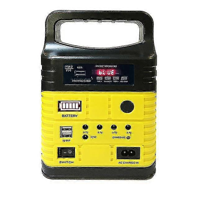 Bärbar solgenerator Utomhus Camping Illumination System Bt Mp3 Radio Polykristallin Solpanel Med 3st LED-lampor
