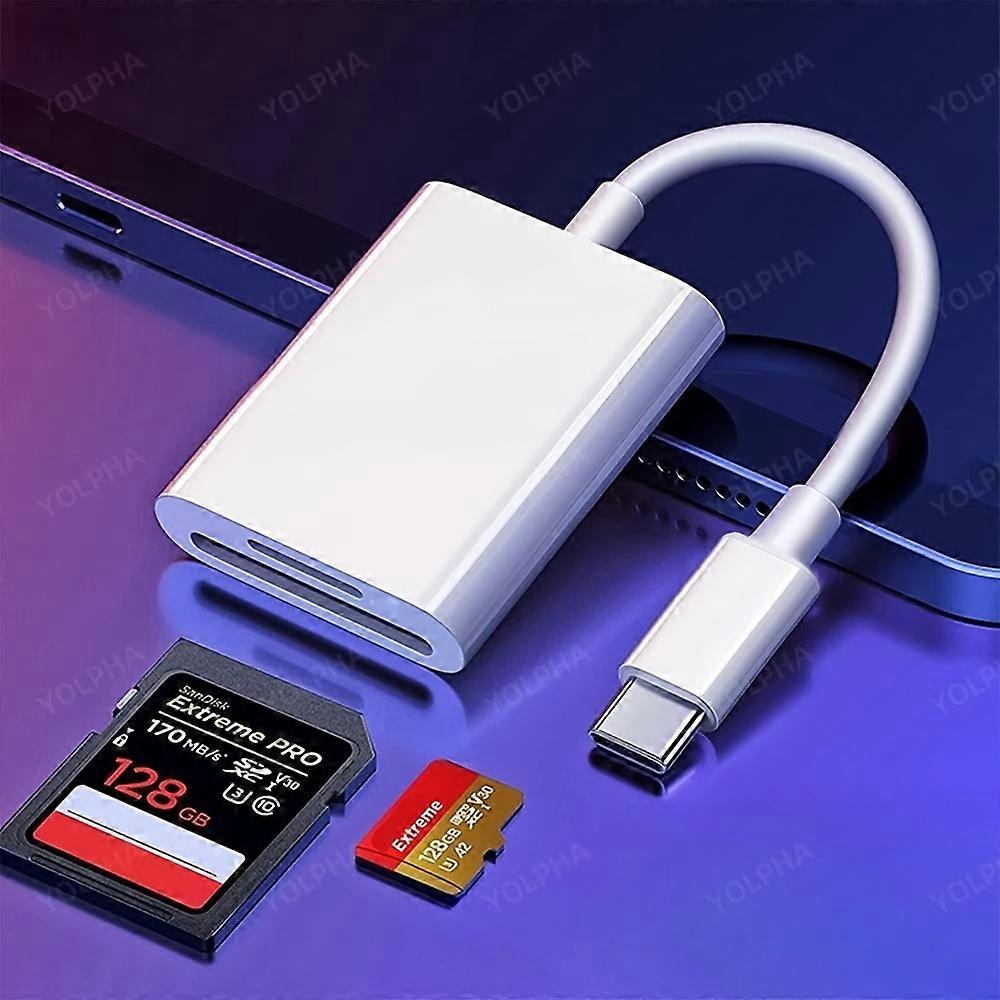 SD TF Memory Storage Card Reader Adapter For Type-c And iPhone Devices