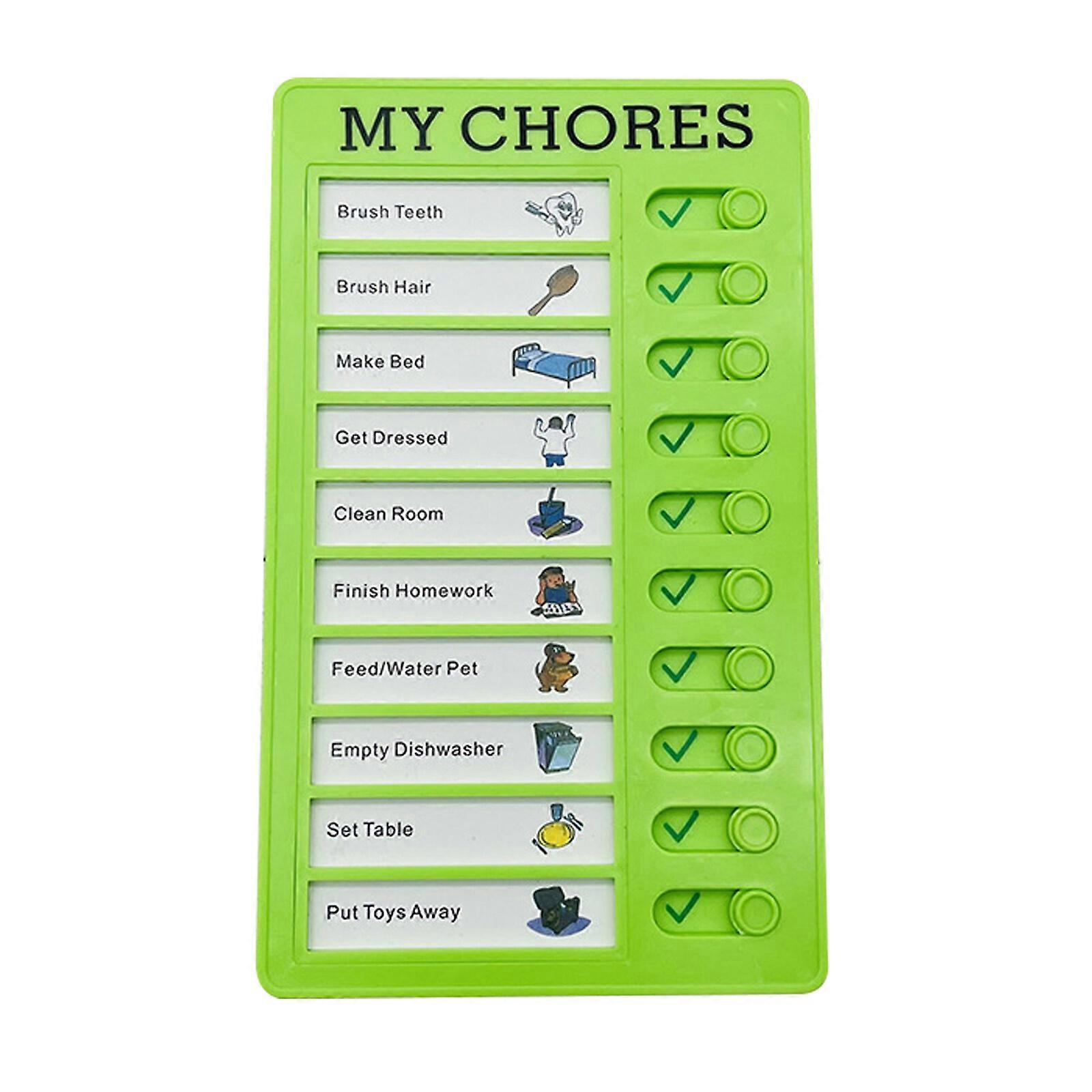 Chores Checklist Memo Plastic Board Chore Chart Reusable My Chores Elder Notes 4.7x7.9 Inch