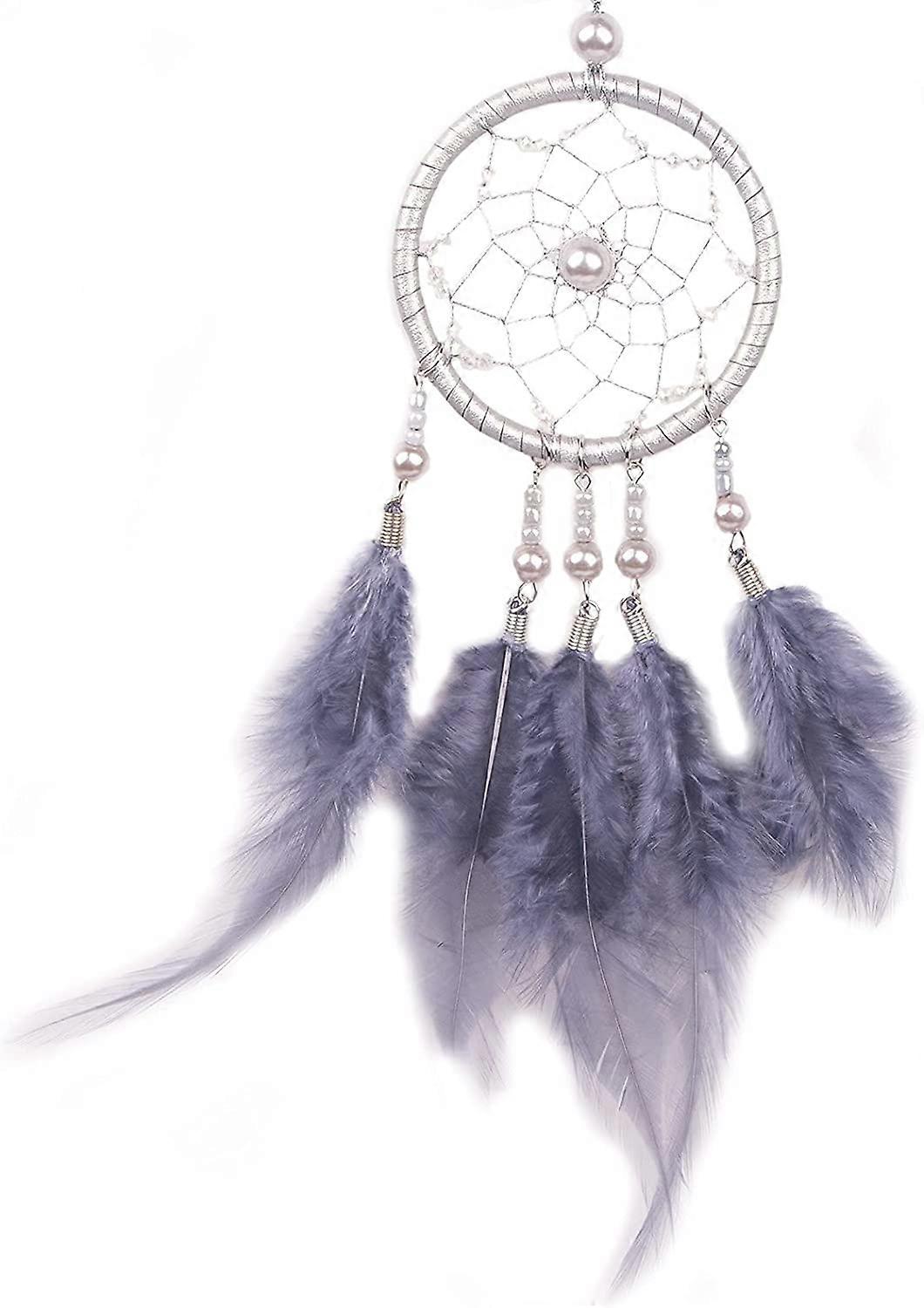 Car Craft Pendant Dream Catcher Wind Chime Creative Gift (Gray) S