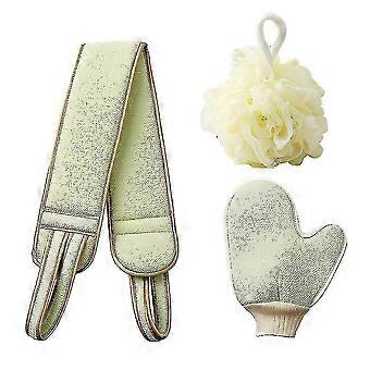 Bath Towel Set Thickened Dual Side Back Scrubber Gloves Body Cleaning Bath Ball