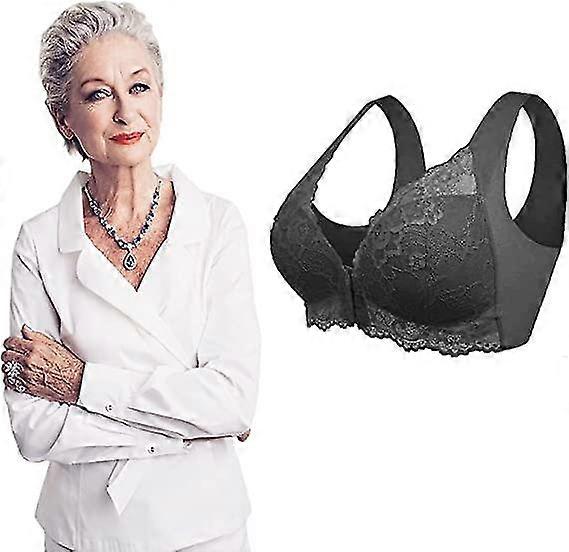 M-8XL Large Size Bra For Older Women Front Closure, Valentine's Day, Back Seamless Lace Bra