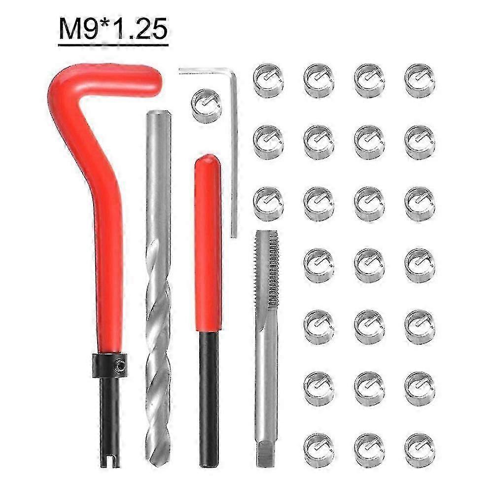 30Pcs μετρικό κιτ ενθέτων επισκευής νημάτων M3 M4 M7 M9 M11 Helicoil αυτοκίνητο Pro εργαλείο σπειρών M11*1.5 p202411261227