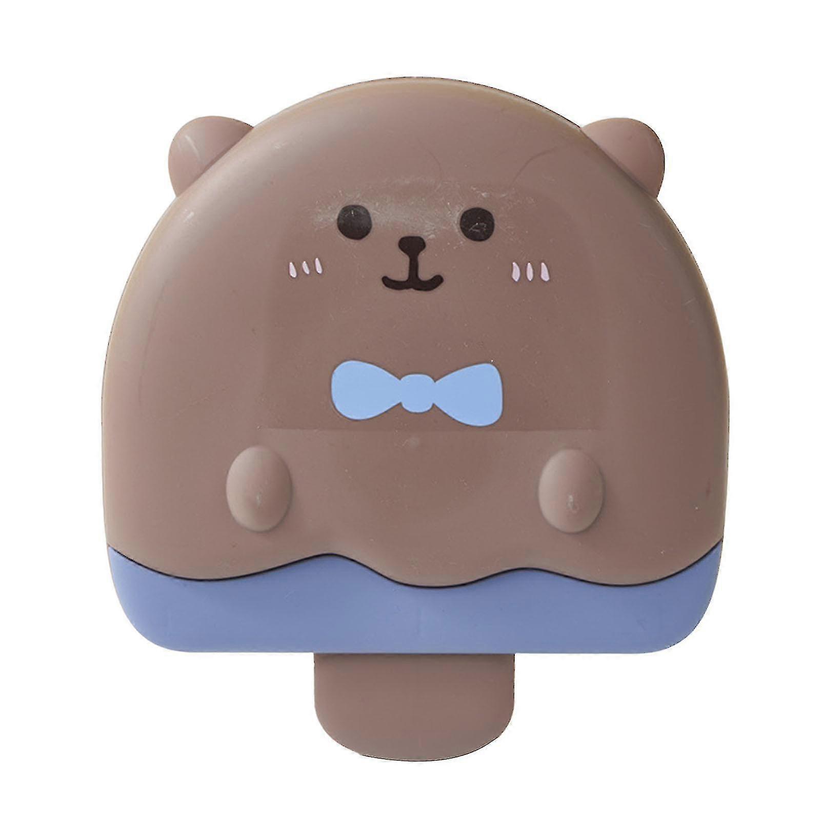Cute Cartoon Candy Tray with Lid - 5 Compartment Snack Serving Tray for Outdoor Picnic and Chocolate Bear