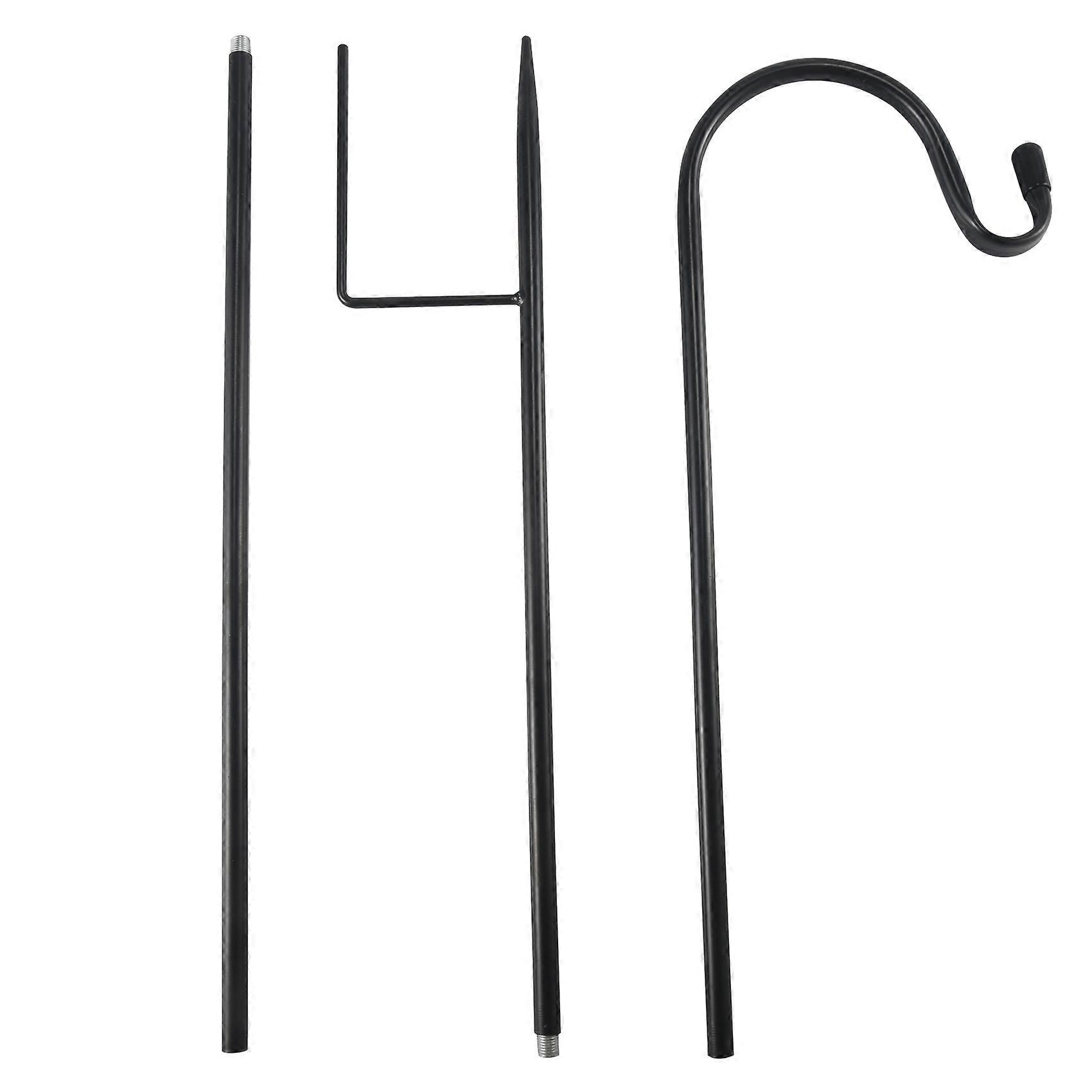 Shepherd Hooks Rust Resistant Garden Stake Outdoor Metal Plant Stand Hanger Bird Feeder Pole 120X10