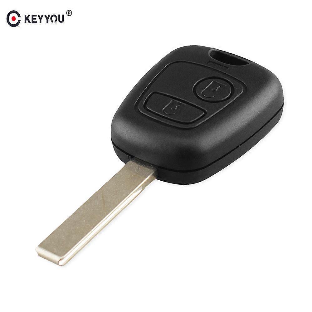 Replacement 2 Button Remote Car Key Case Shell Fob For Peugeot 307 With Groove
