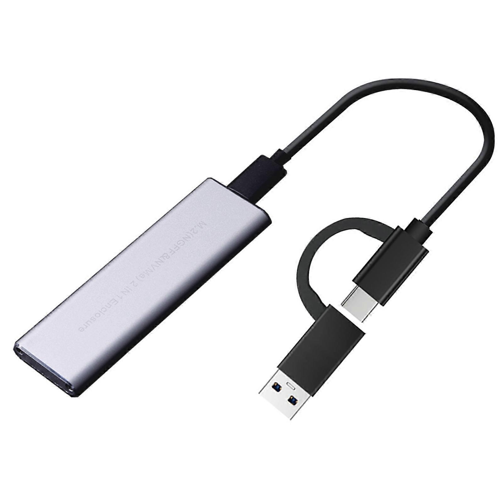 for M.2 Hard Drive Box Dual Protocol External for Case Hard Disk USB3.1  Type C