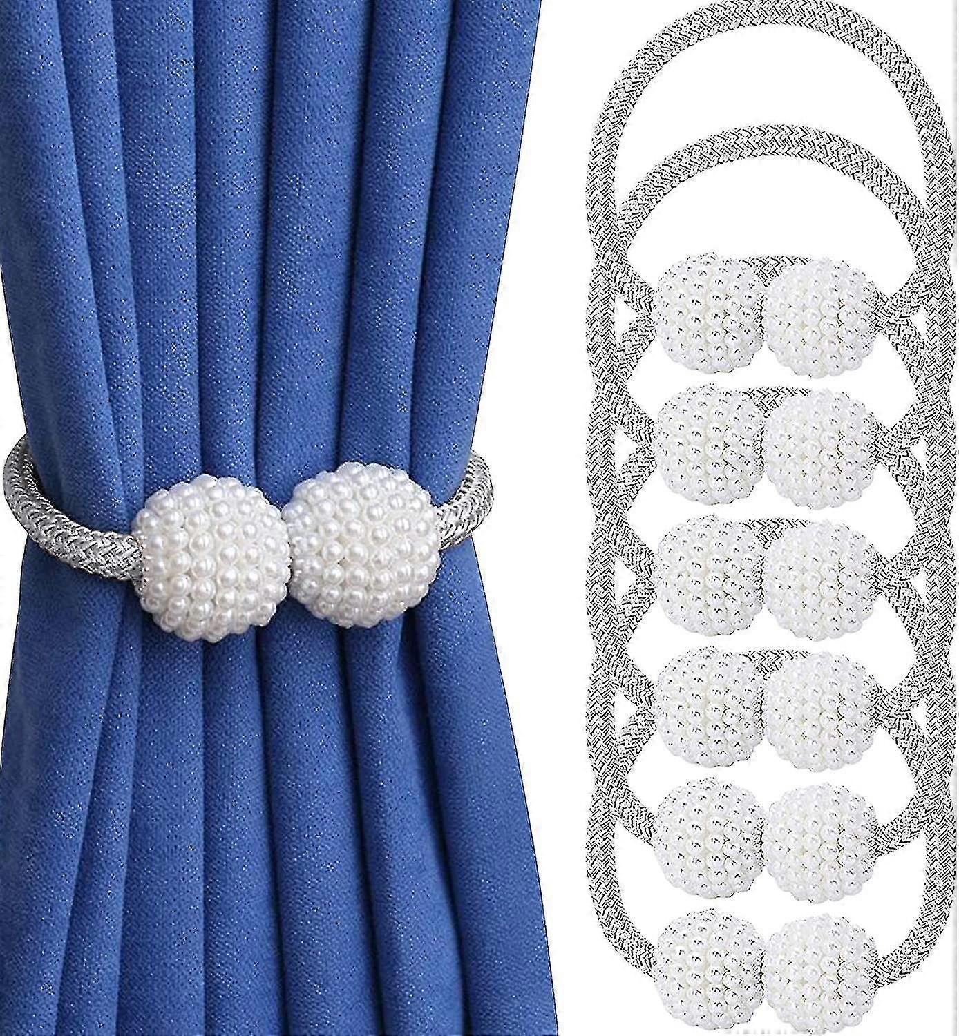 6 Pack Ain Tiebacks Rative Rope Holdback H Tie Backs-(grey)