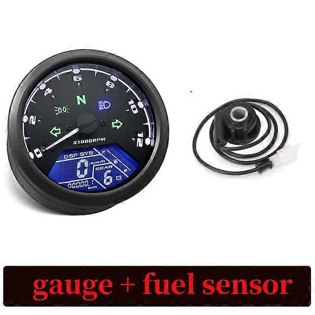2/4 Cylinders Digital Motorcycle Speedometer Multi-function LED Tachometer Fuel Consumption Indicator Odometer Moto Panel 8-18V Motor Vehicle Parts