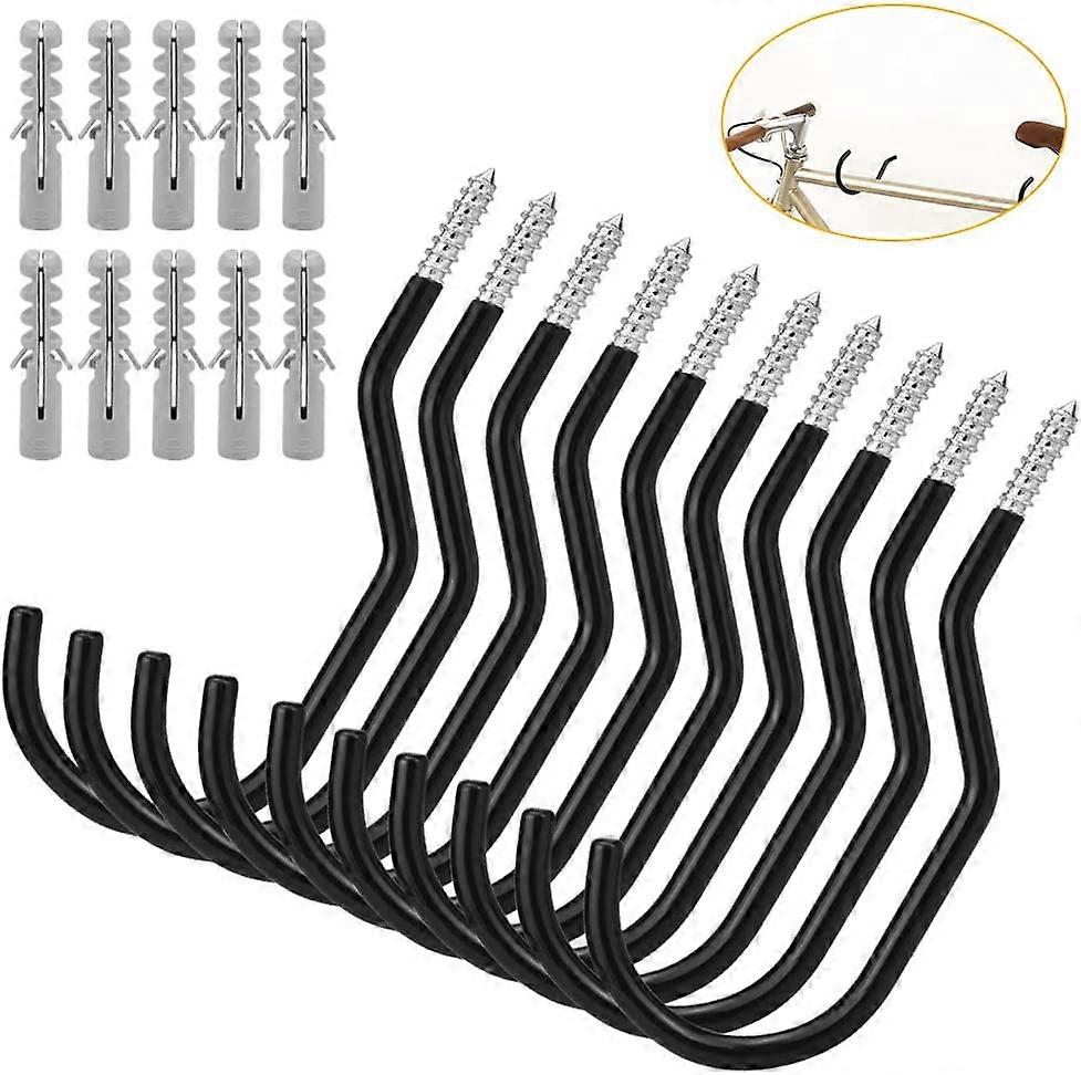 10 Pieces Bicycle Hooks for Wall Mount Ceiling